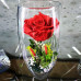 Стабилизированная красная роза в бокале
